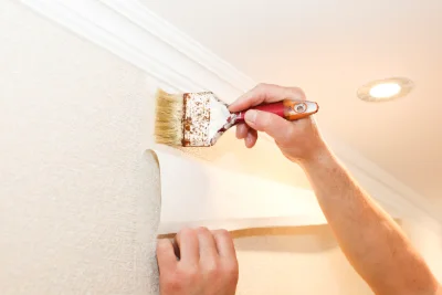 Pose de papier peint à Buno-Bonnevaux — revêtements muraux et toiles de verre
